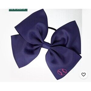 NWT DSG Softball Hair Bow Navy Blue Homerun Womens Girl Polyester 6”